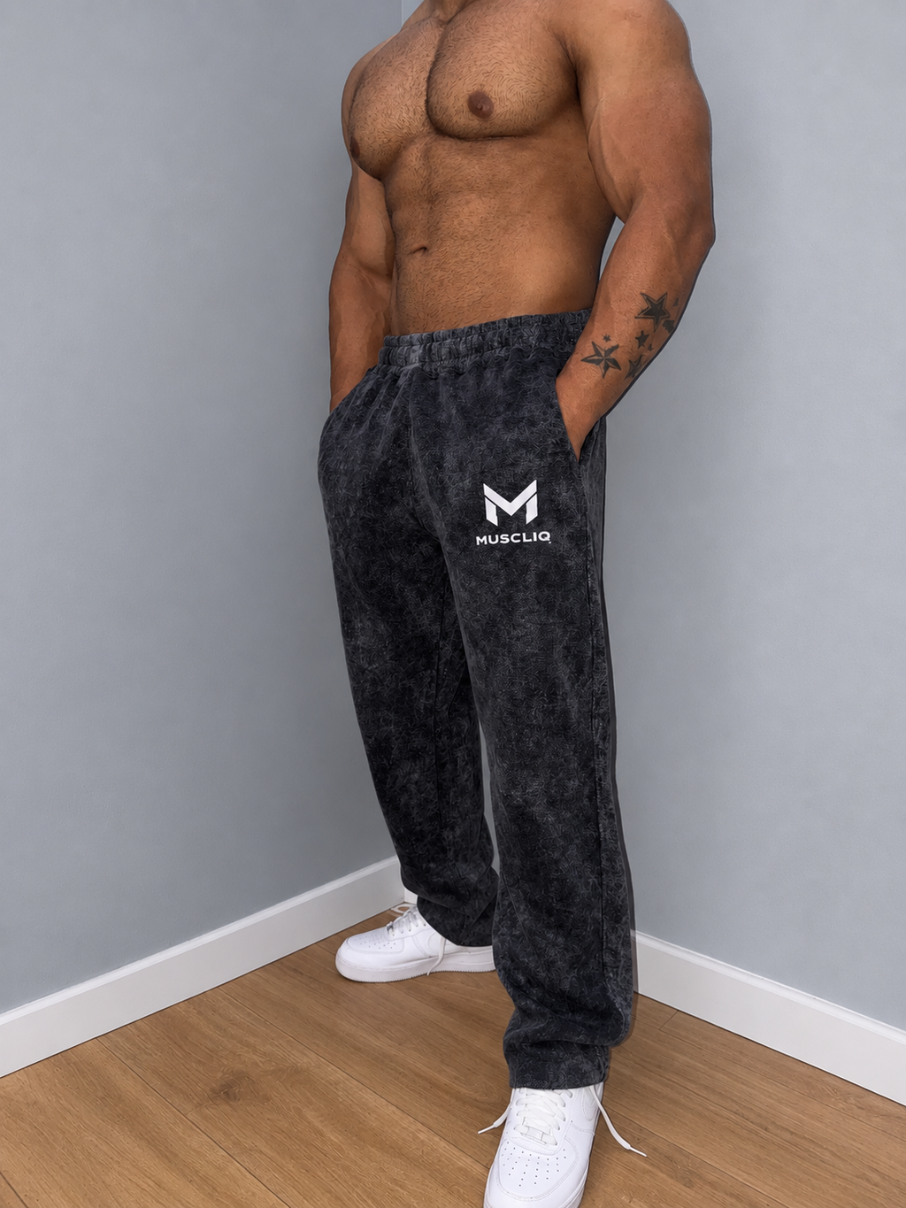 Muscliq Essentials Acid Wash Trouser