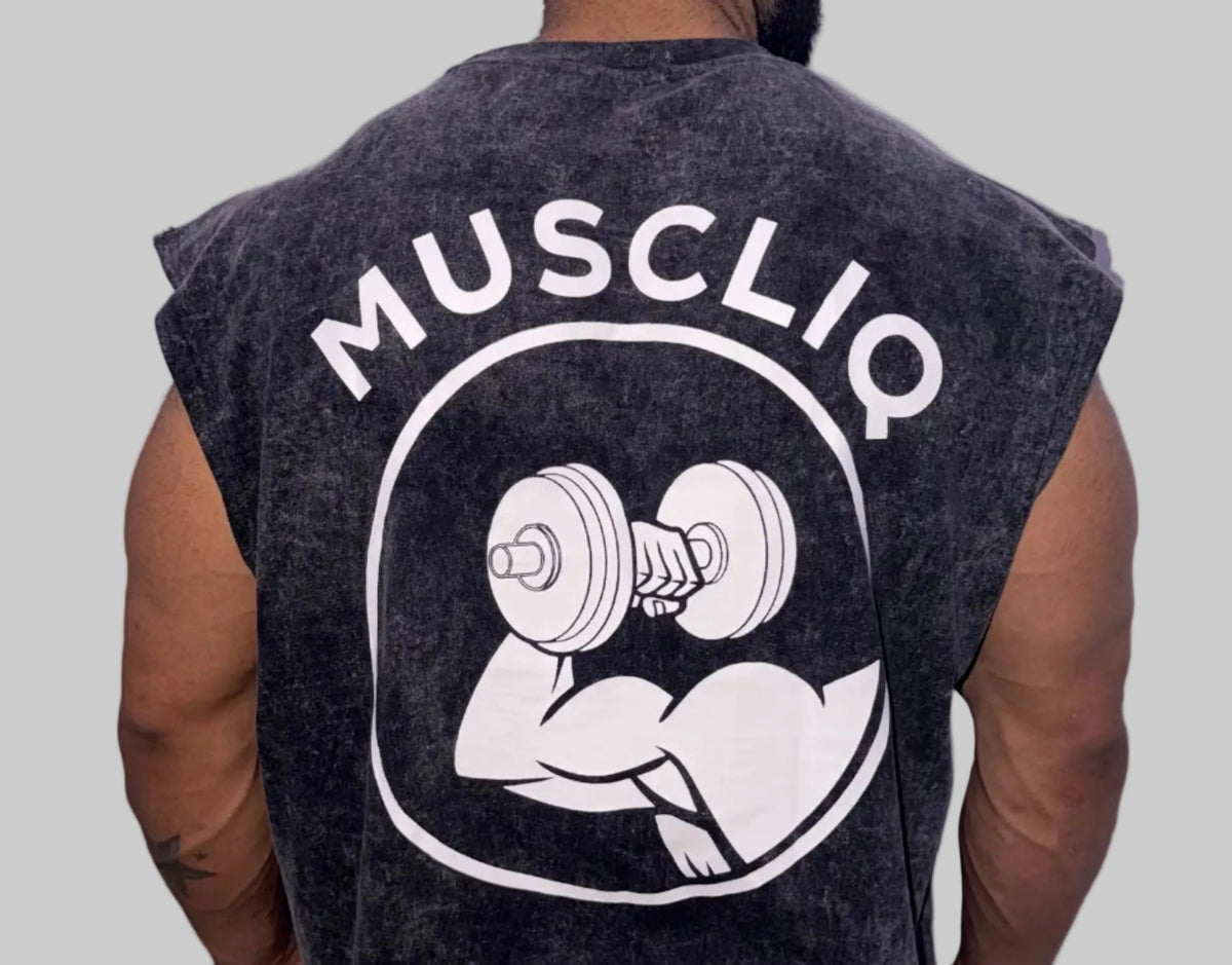 Acid Wash Sleevless Training Shirt
