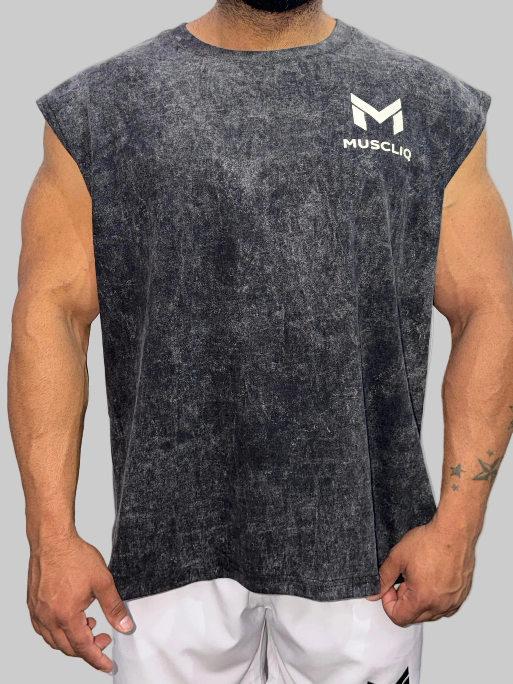 Acid Wash Sleevless Training Shirt