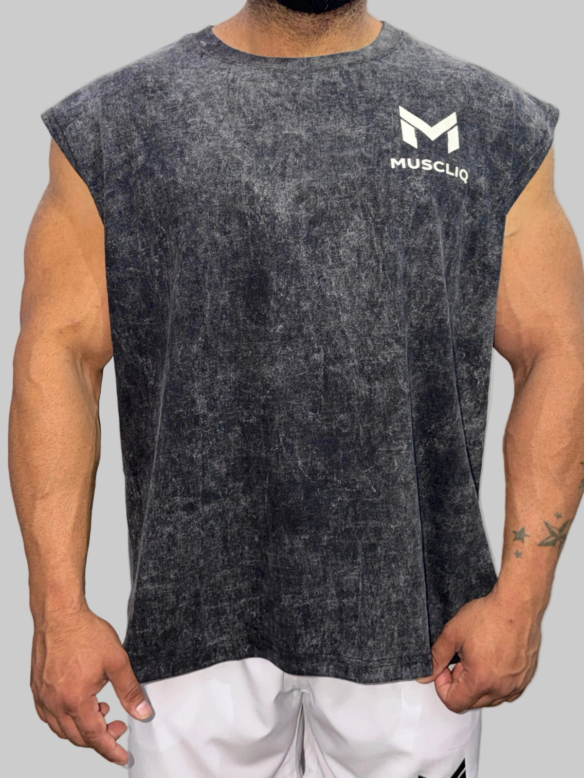 Acid Wash Sleevless Training Shirt