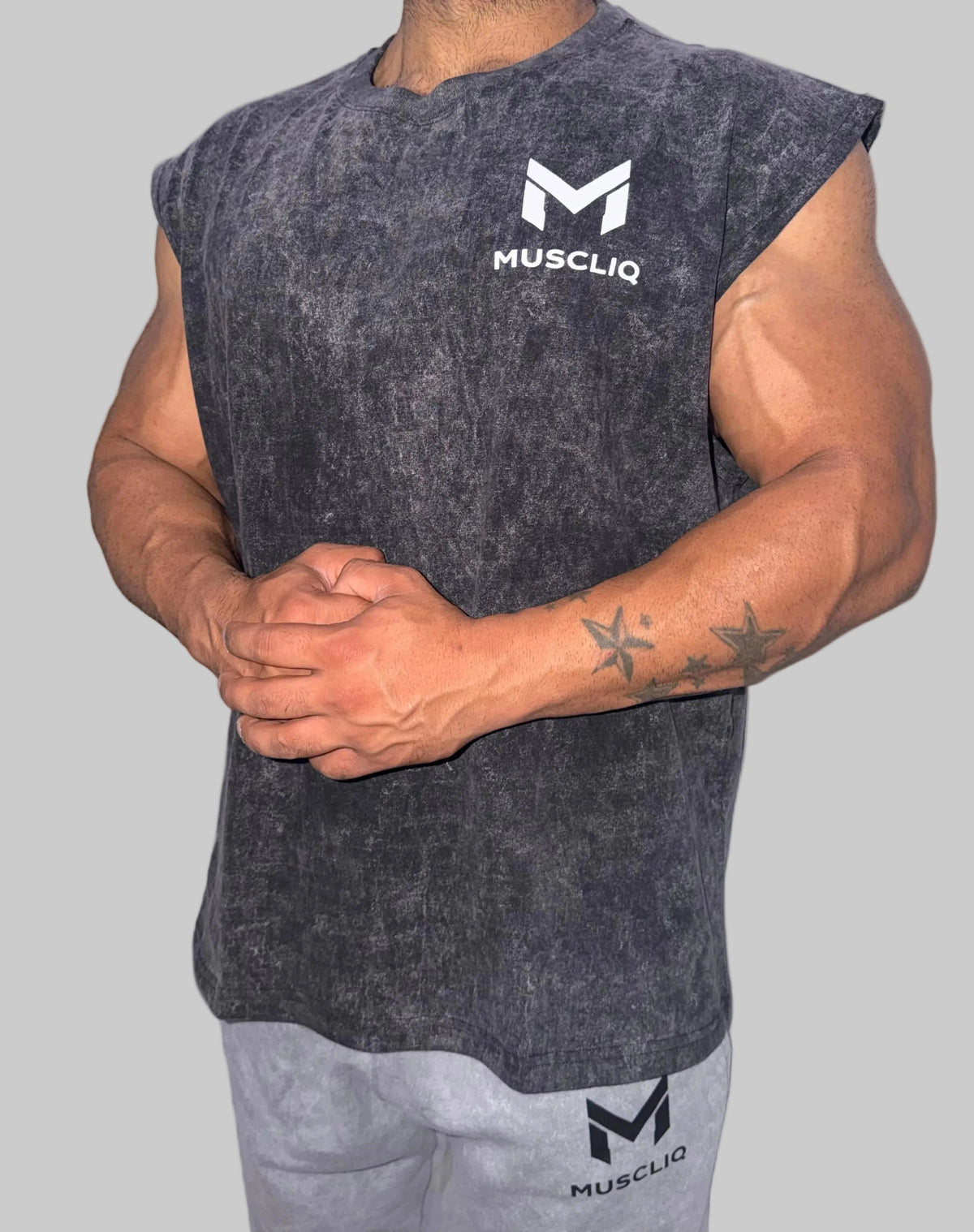 Acid Wash Sleevless Training Shirt